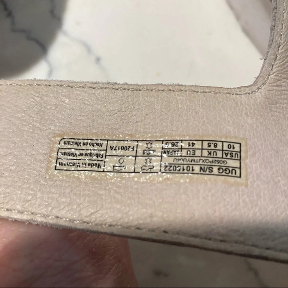 UGG  SZ 10 Ardyne Chunky Platform Silver Buckle Slip On Flip Flop Sandals - Picture 9 of 12